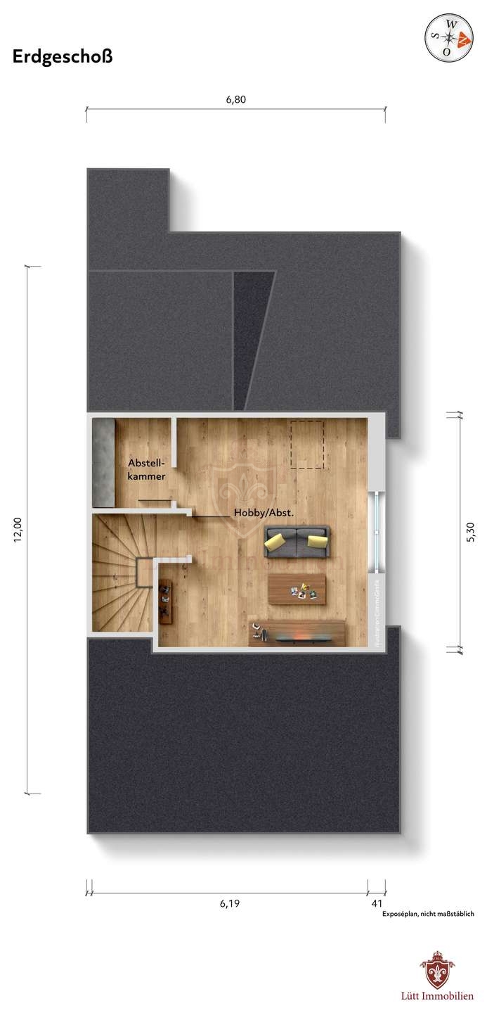 Dach-/Spitzboden Doppelhaush�lfte Wakendorf II