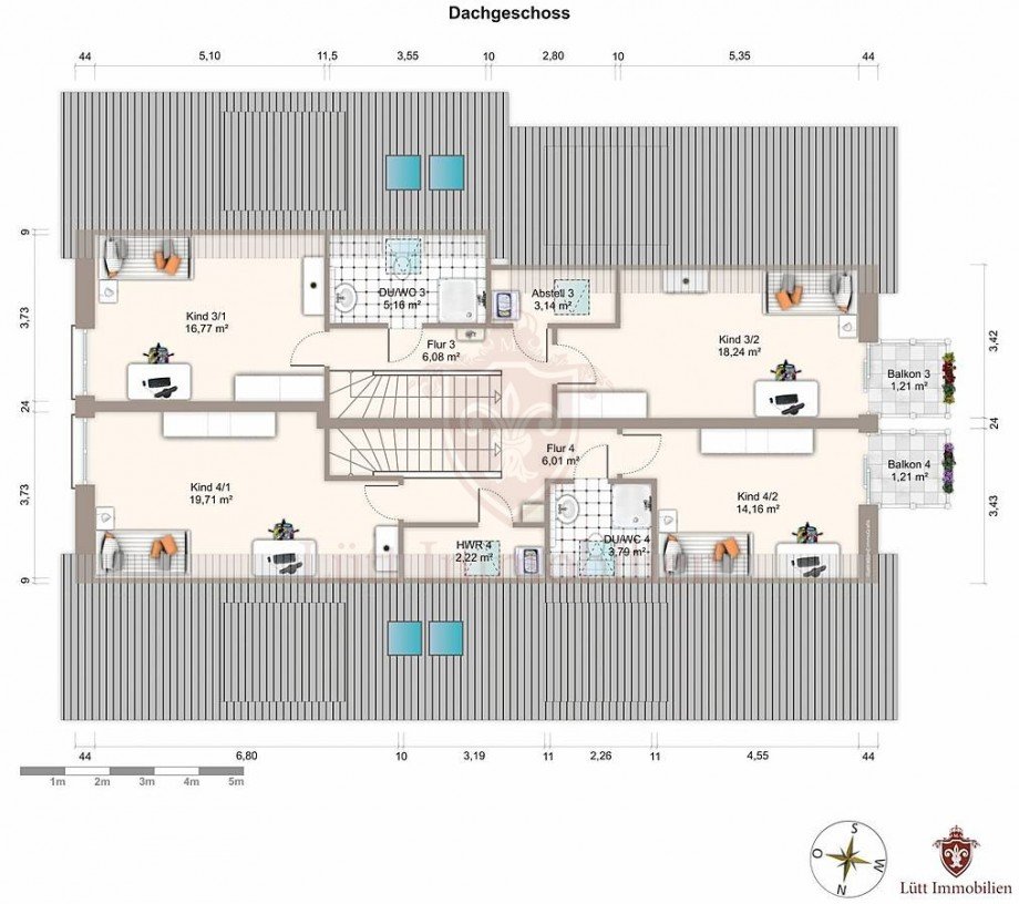 Dachgeschoss Maisonettewohnung Hamburg / Lokstedt
