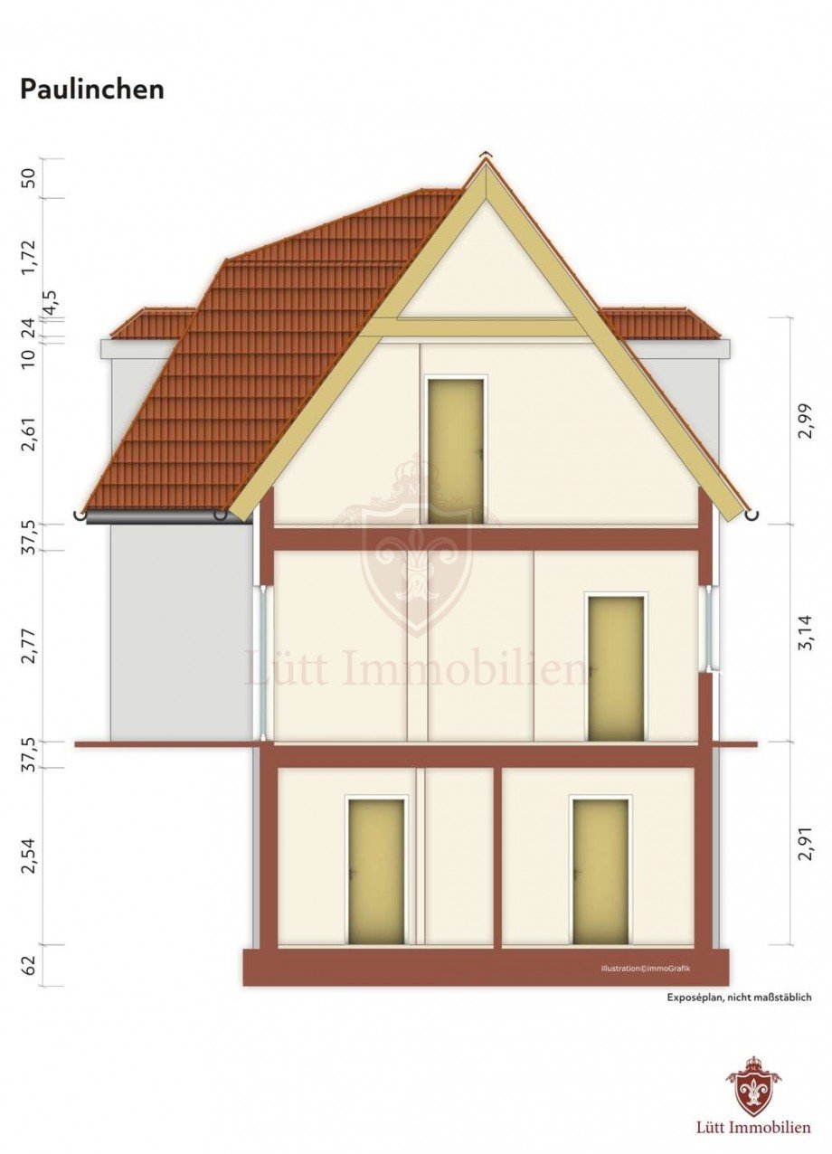 Schnitt Doppelhaus Doppelhaush�lfte Hamburg