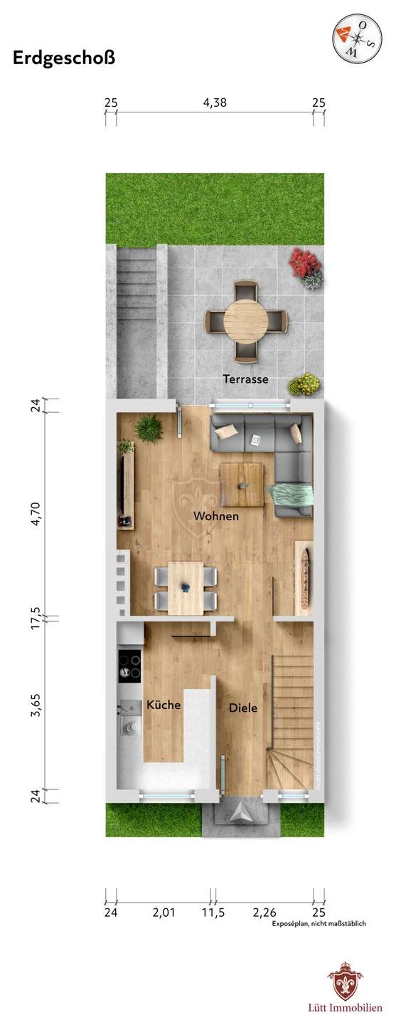 Erdgeschoss Reihenmittelhaus Norderstedt