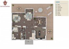 Grundriss Erdgescho� Luxuri�se Toskana Villa in ruhiger Lage von Halstenbek