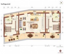 Grundriss Staffelgescho� mittig *** Neubau Penthouse mit gro�em, sonnigen Balkon ***