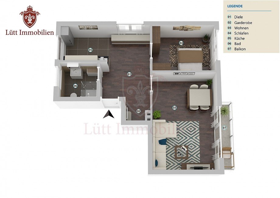 Grundriss Dachgeschosswohnung Bad Oldesloe
