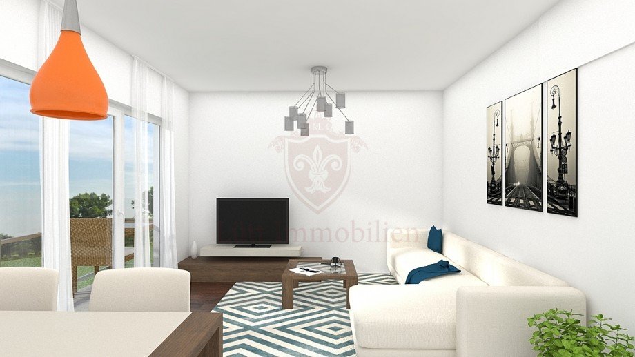 Designvorschlag Wohnzimmer Dachgeschosswohnung Bad Oldesloe