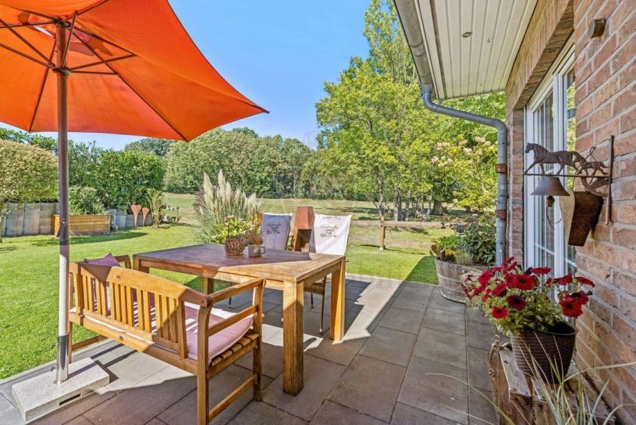 Terrasse Doppelhaush�lfte Wakendorf II