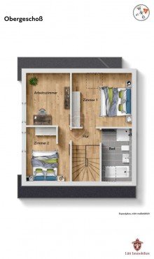 Grundriss Obergeschoss *** Hier ist kaufen g�nstiger als mieten - Doppelhaush�lfte f�r die kleine Familie ***