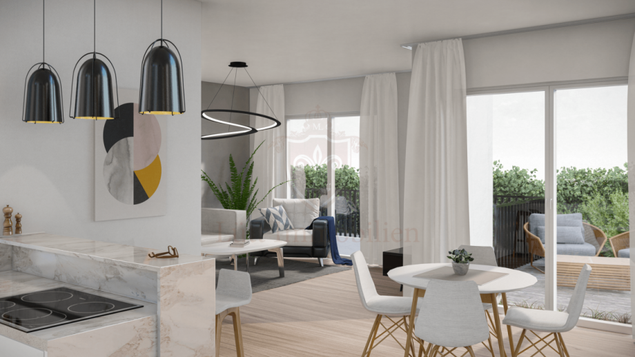 DHH Wohnzimmer Doppelhaush�lfte Hamburg