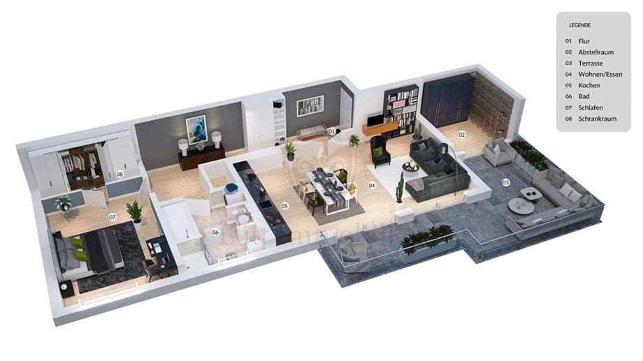 Grundriss Penthouse Penthousewohnung Hamburg