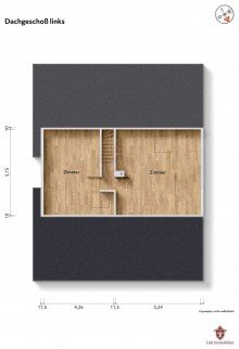 Grundriss Dachgescho� Kapitalanleger aufgepa�t - Sonnige, gepflegte Dachgescho� Maisonette in ruhiger Lage