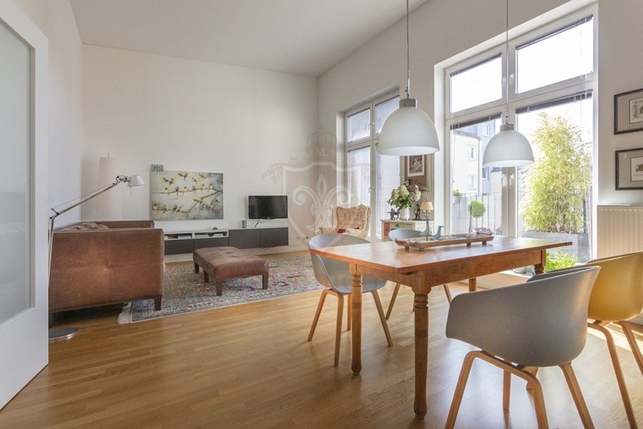Wohnzimmer Penthousewohnung Hamburg