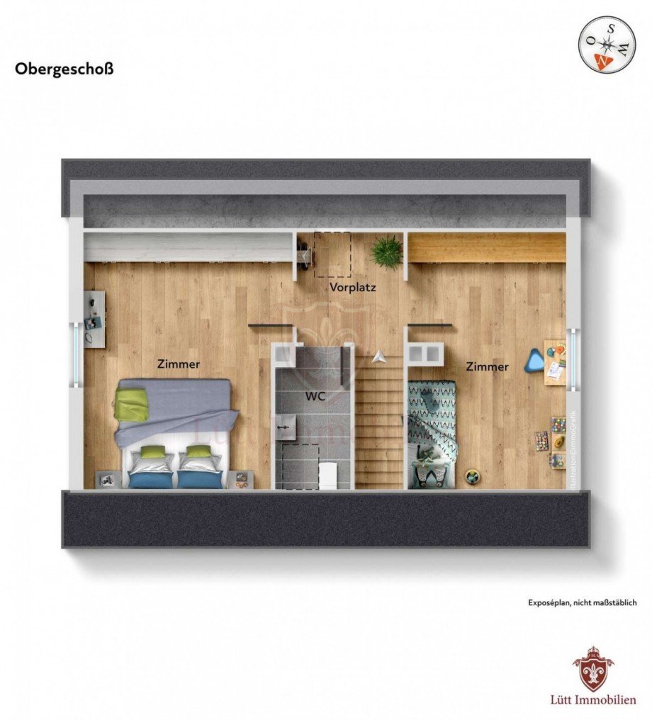 Grundriss Obergescho� Einfamilienhaus Hasenmoor