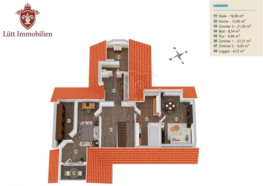 Grundriss Obergescho� Zweifamilienhaus Schmalfeld