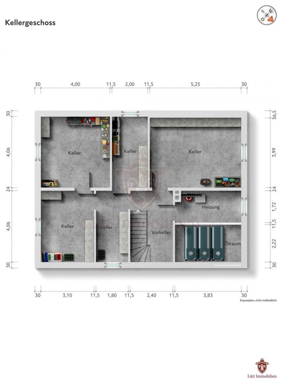 Grundriss Kellergescho� Einfamilienhaus Henstedt-Ulzburg